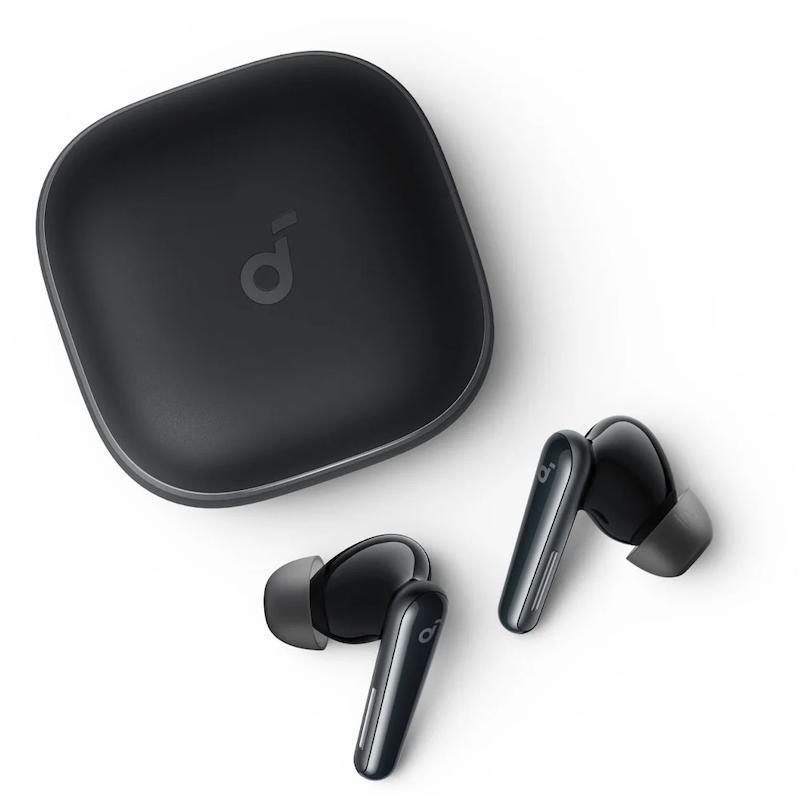 هدفون بلوتوثی انکر مدل Soundcore Liberty 5 با نویز کنسلینگ فعال (ANC)، درگاه شارژ USB Type-C، تا 30 ساعت زمان پخش موسیقی، دارای سنسور نوری داخل گوش و مقاوم در برابر رطوبت و عرق