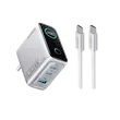 شارژر دیواری 100 وات سه پورت انکر مدل B121B به همراه کابل تبدیل USB-C نقره ای