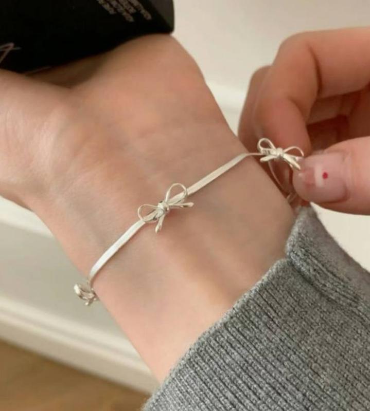 ست گردنبند و دستبند وارداتی پاپیون🎀
