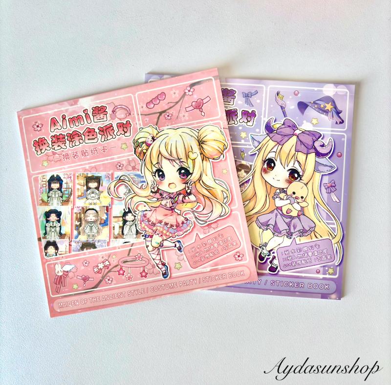 دفترچه استیکر و آبرنگ انیمه