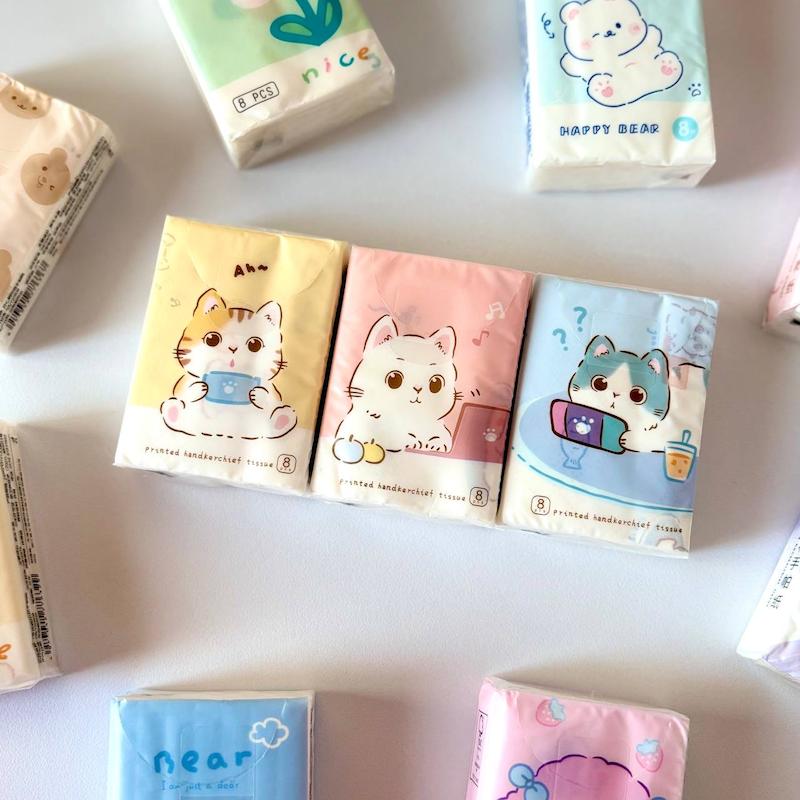 دستمال کاغذی طرحدار گربه