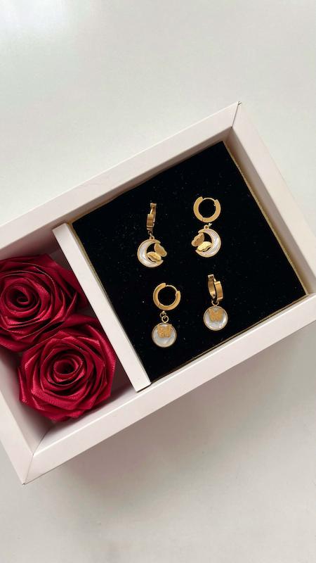 گوشواره حلقه ای صدف 