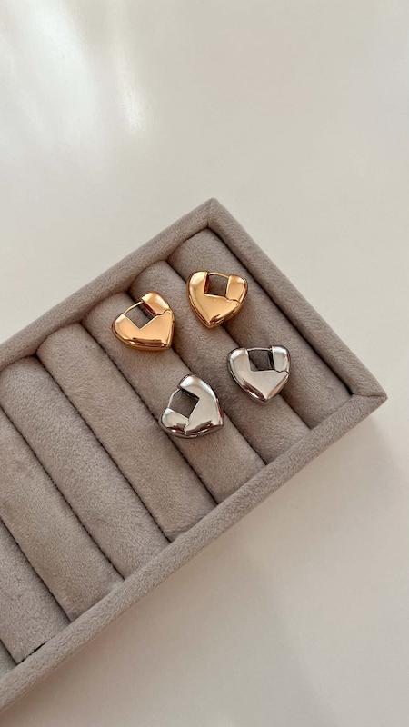 گوشواره قلب ظریف پینترستی 