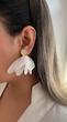 گوشواره عروس پارچه ای گرد 