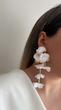 گوشواره پارچه ای گل بلند 