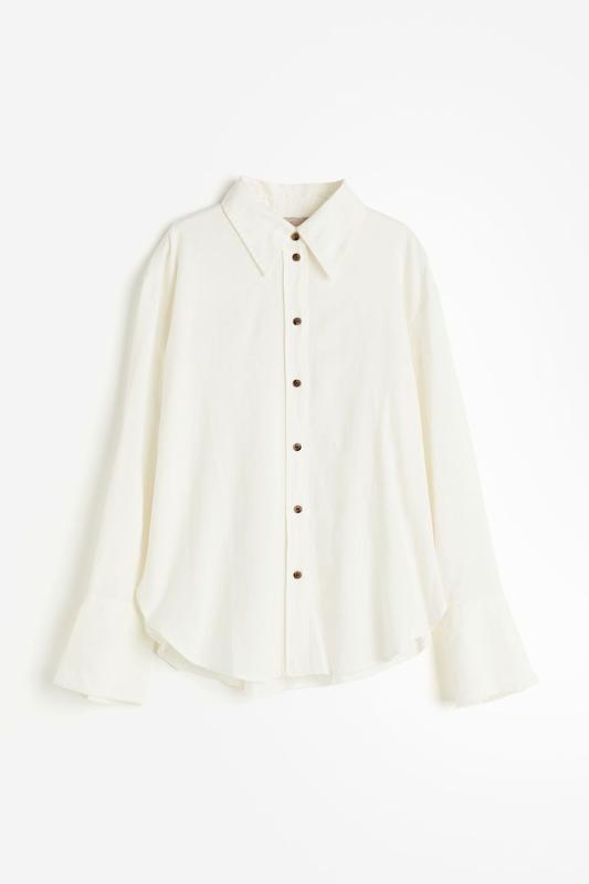 شومیز لینن نباتی H&M