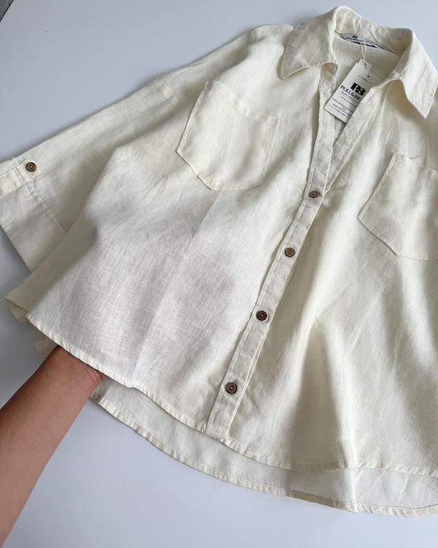 شومیز لینن شیری Pull&Bear