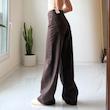 شلوار بگ قهوه‌ای ZARA
