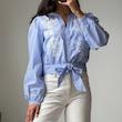 شومیز گلدوزی جلوگره Cotton Club