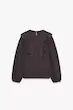 شومیز قهوه‌ای گلدوزی ZARA