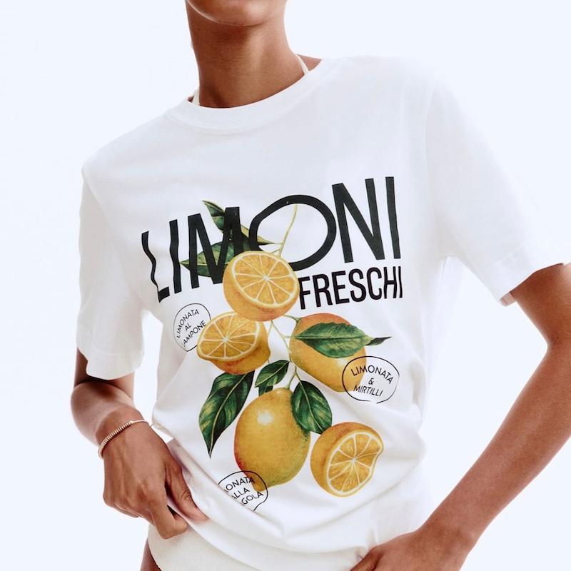 تیشرت سفید لیمو H&M