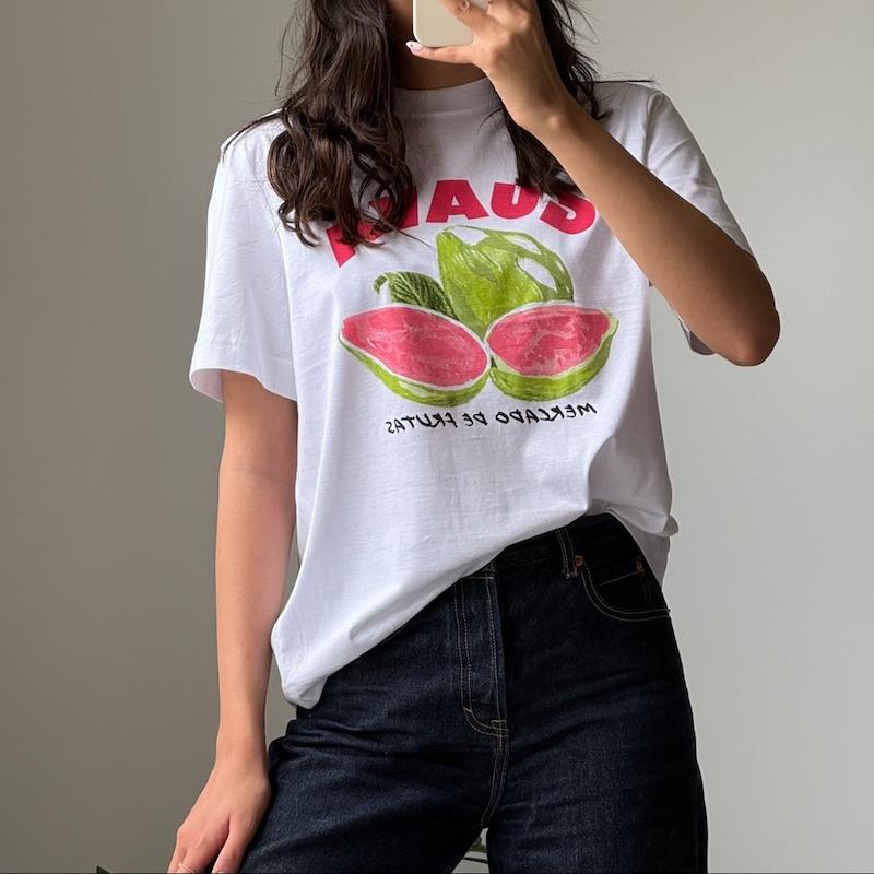تیشرت سفید گواوا H&M
