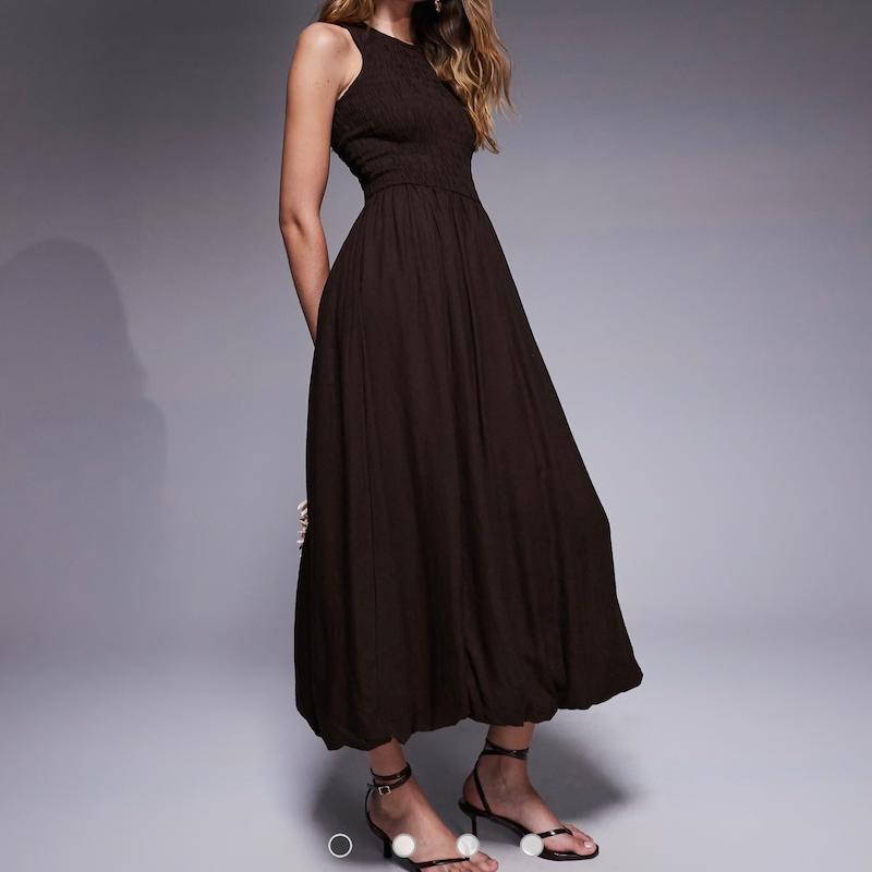 پیراهن قهوه‌ای Pull&Bear