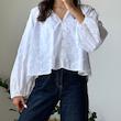شومیز گلدوزی سفید Pull&Bear