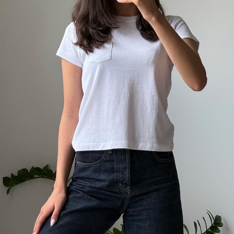 تیشرت سفید جیبدار ZARA