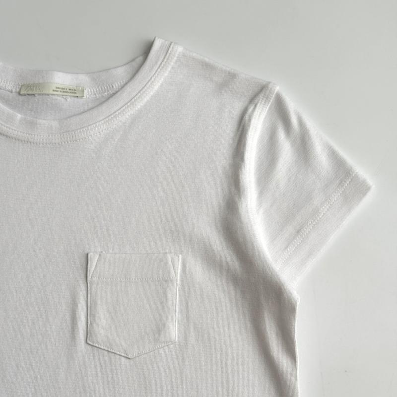 تیشرت سفید جیبدار ZARA