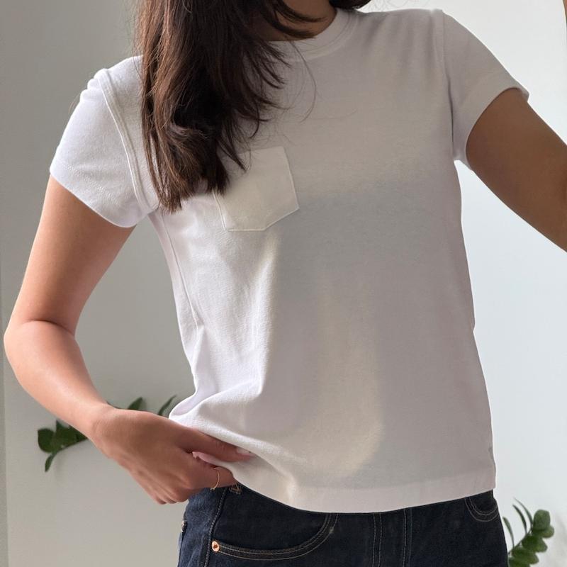 تیشرت سفید جیبدار ZARA