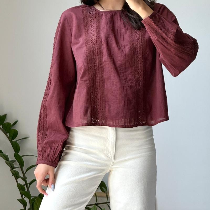 شومیز زرشکی Pull&Bear