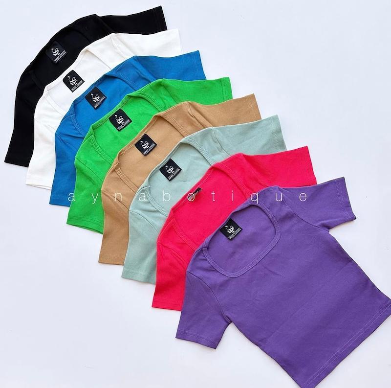 کراپ یقه مربع