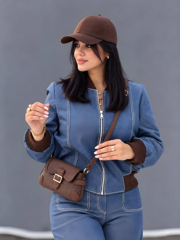 ست بامبر‌ و شلوار جین مدل لوتا‌ کد 1257