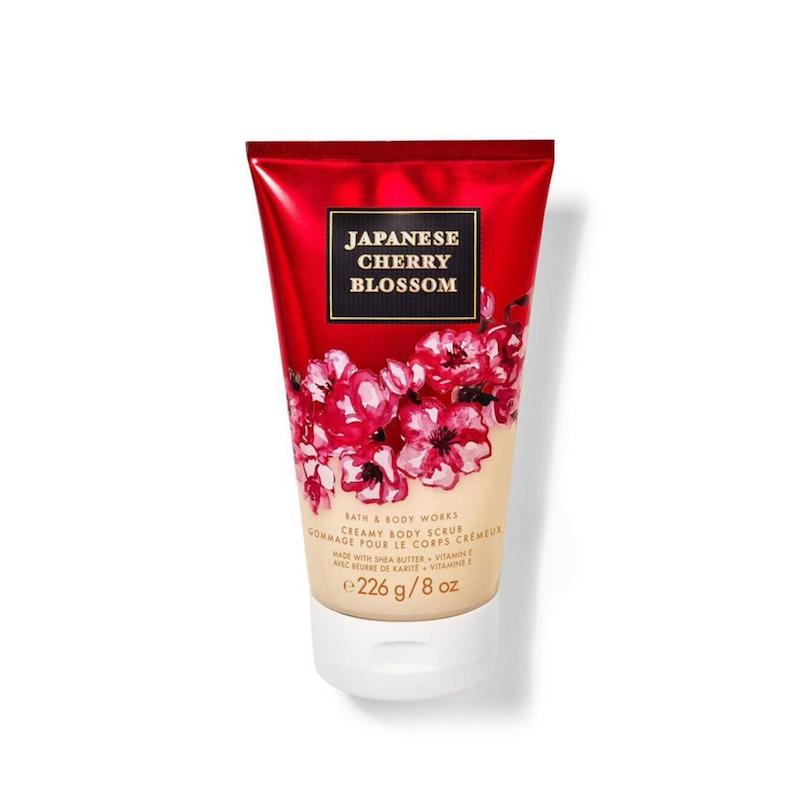 اسکراب کرمی بث اند بادی مدل Japanese Cherry blossom
