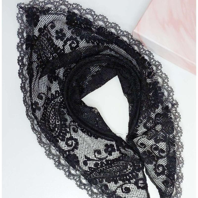 تل اسکارفی مشکی ژورنالی 🩶