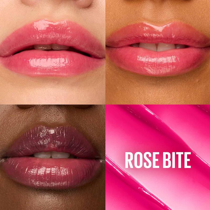 بالم لب روغنی رنگی میبلین Lifter Glaze شماره 003 Rose Bite با رنگ رز صورتی