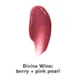 سوwatch روغن لب گلیمر e.l.f. Glow Reviver رنگ Divine Wine با درخشش مرواریدی صورتی