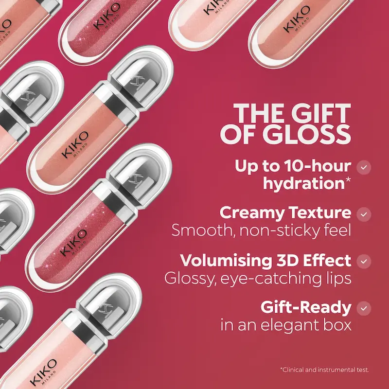 محتویات پک آرایش لب KIKO Milano Glossy Lip Set