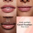 نمای رنگ Coral Fixation روی لب