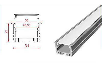 کد L130 - نور خطی 3 سانتی 2 لاین