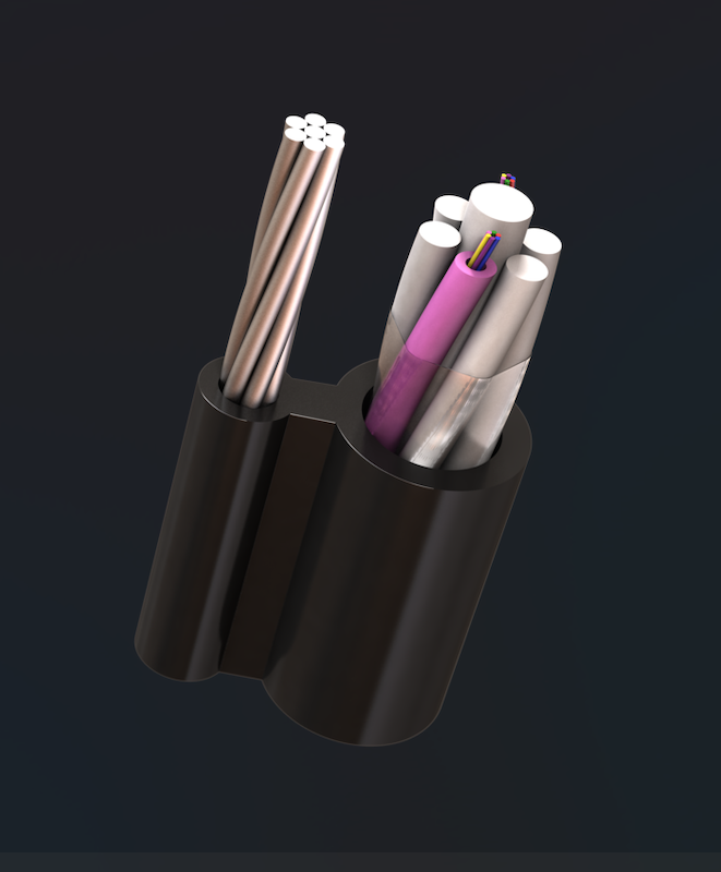 کابل نوری ژله ای فیلد مهاردار هوایی تک روکشه Optical Self-Supporting Aerial Cable/Single Jacket - Jelly Filled