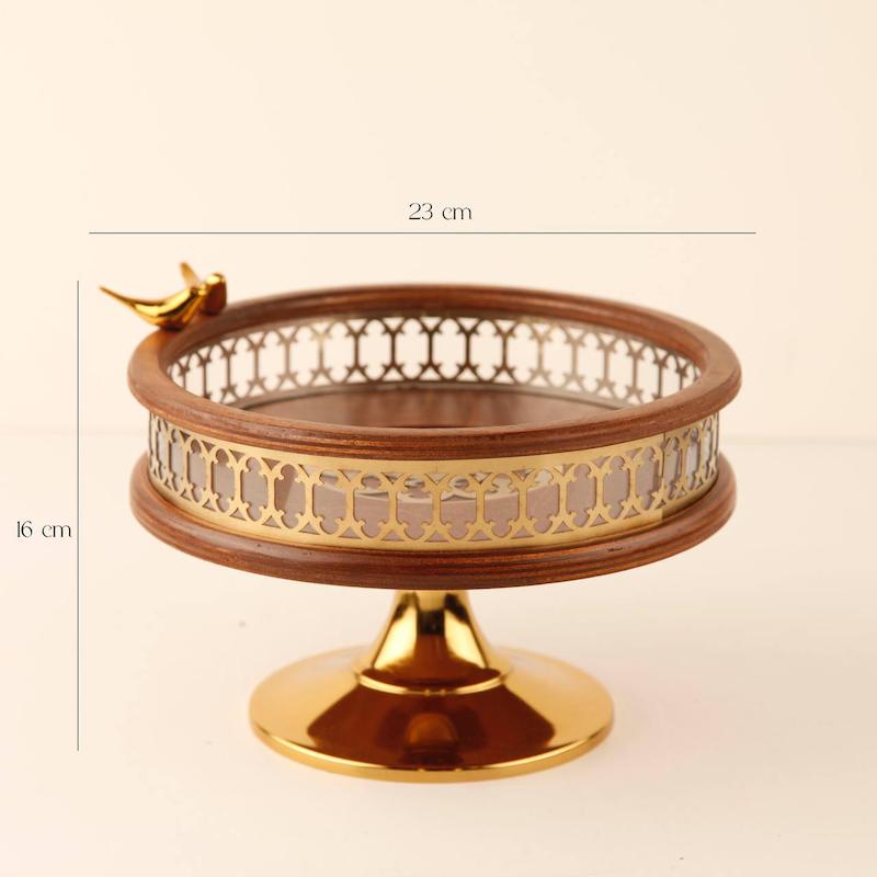 شکلات خوری پایه دار چوبی آلما