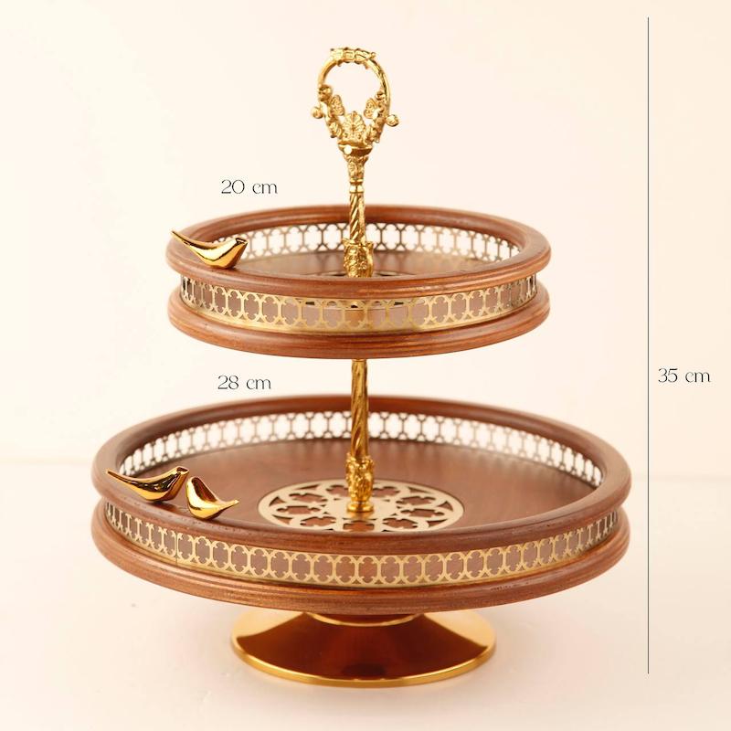 شیرینی خوری دو طبقه چوبی آلما