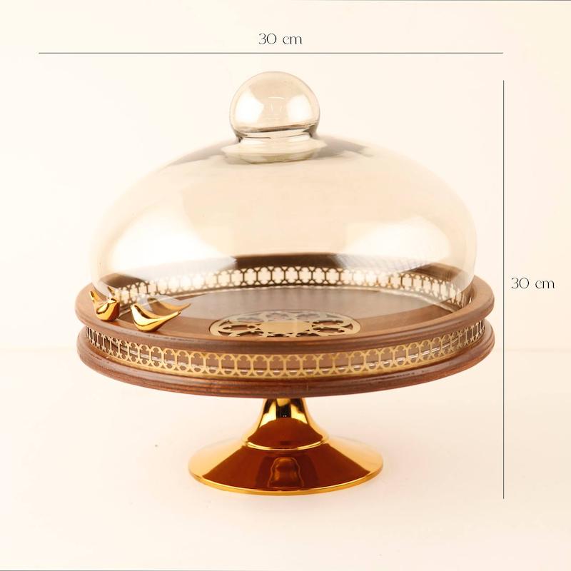 کیک خوری چوبی بزرگ پایه دار آلما