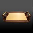 سینی مستطیل چوب استیل طلایی چیترا کروپ ست کد 4001