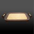 سینی مستطیل چوب استیل طلایی کهکشانی کروپ ست کد 5001RC