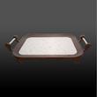 سینی مستطیل چوب استیل نقره ای کهکشانی کروپ ست کد 5002RC