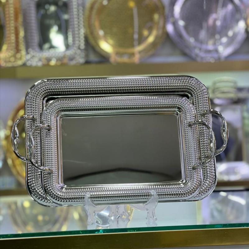 سینی دو سایز اماراتی استیل کد 4004