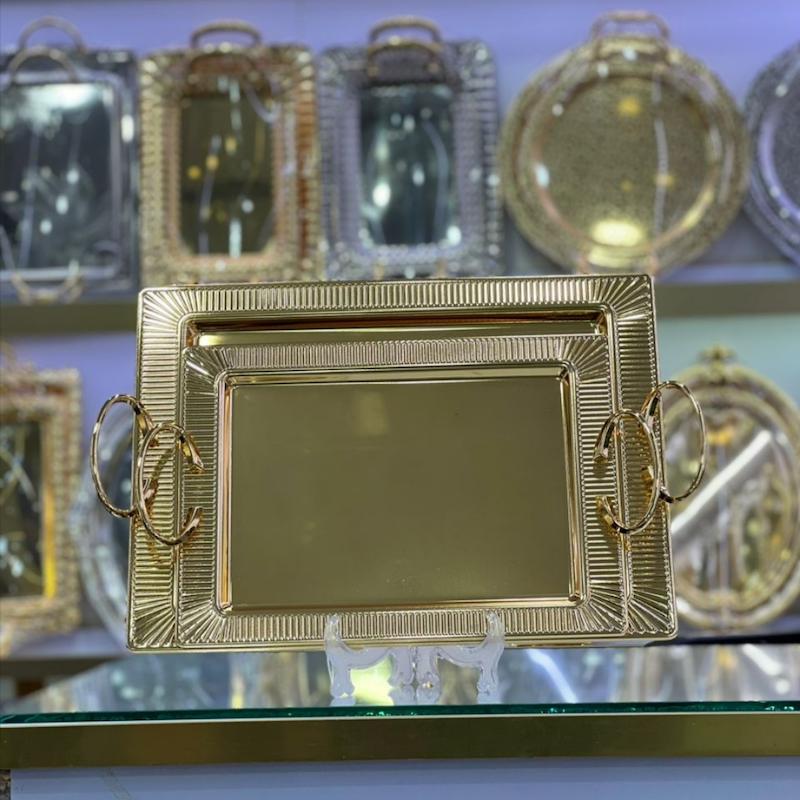 سینی دو سایز اماراتی استیل کد 4005