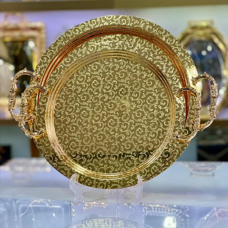 سینی دو سایز اماراتی استیل کد 4007