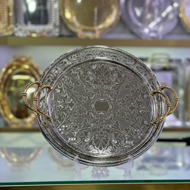 سینی دو سایز اماراتی استیل کد 4009