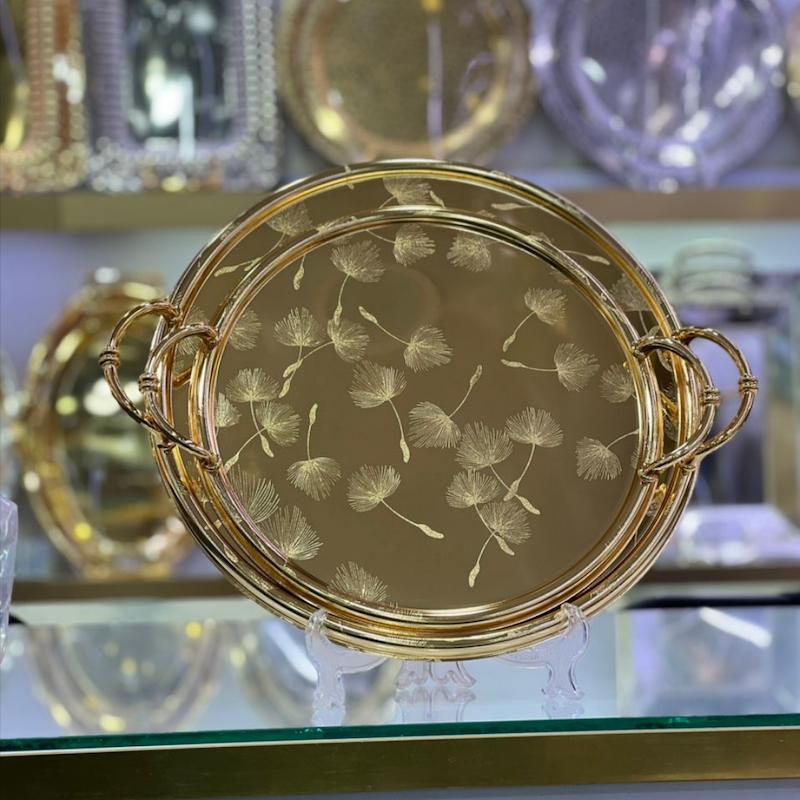 سینی دو سایز اماراتی استیل کد 4010