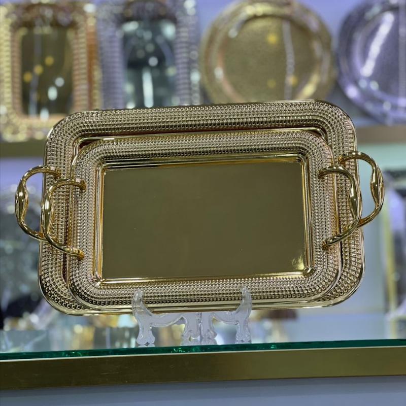 سینی دو سایز اماراتی استیل کد 4015