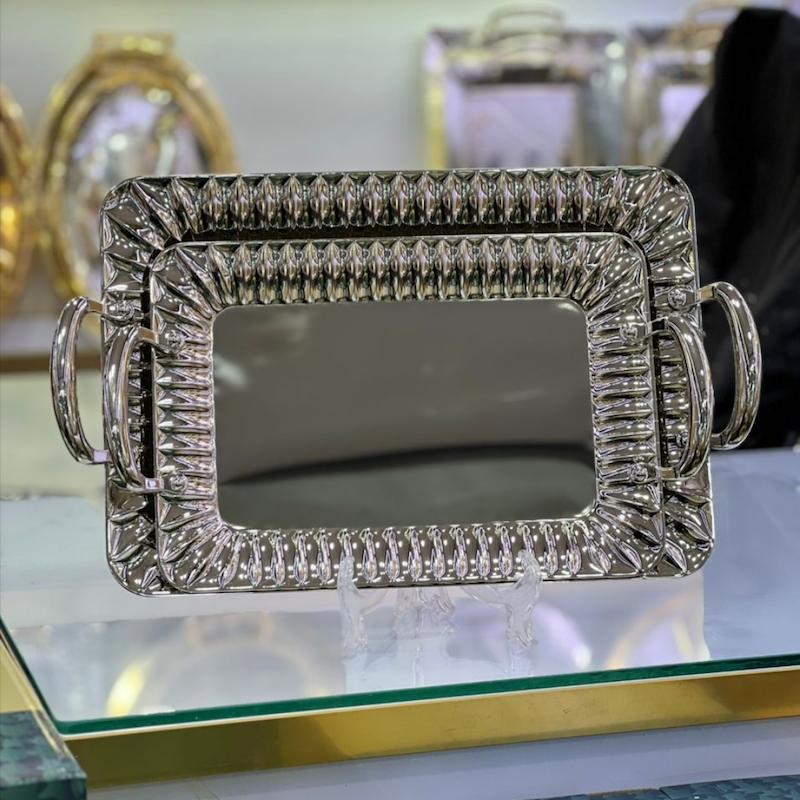 سینی دو سایز اماراتی استیل کد 4017