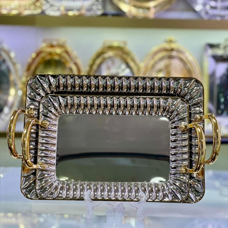 سینی دو سایز اماراتی استیل کد 4019