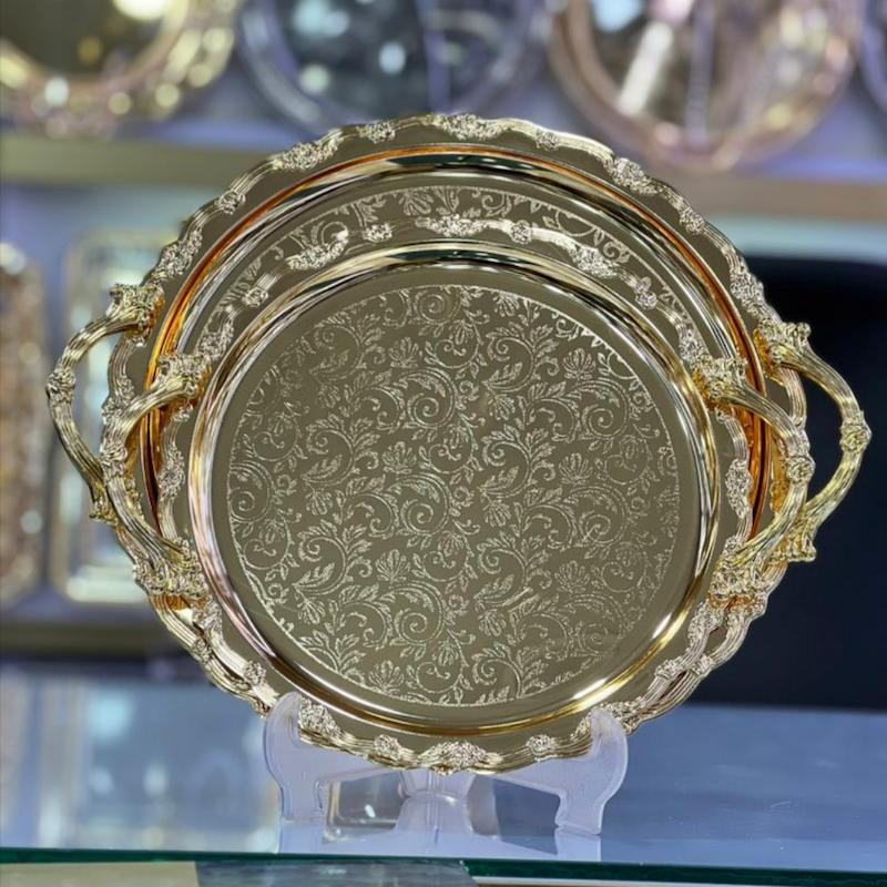 سینی دو سایز اماراتی استیل کد 4022