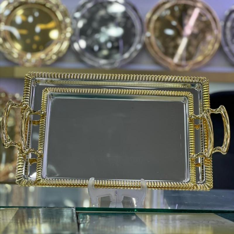 سینی دو سایز اماراتی استیل کد 4024