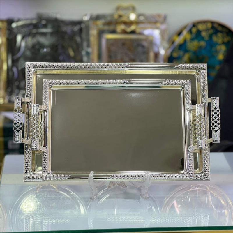 سینی دو سایز اماراتی استیل کد 4025