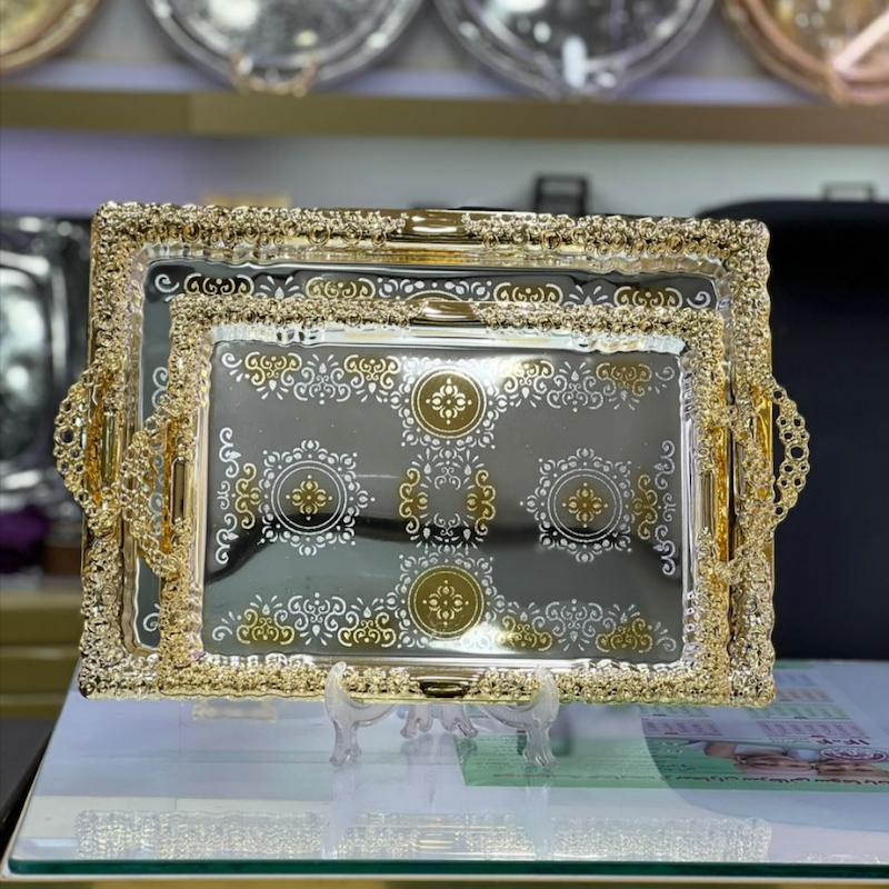 سینی دو سایز اماراتی استیل کد 4027